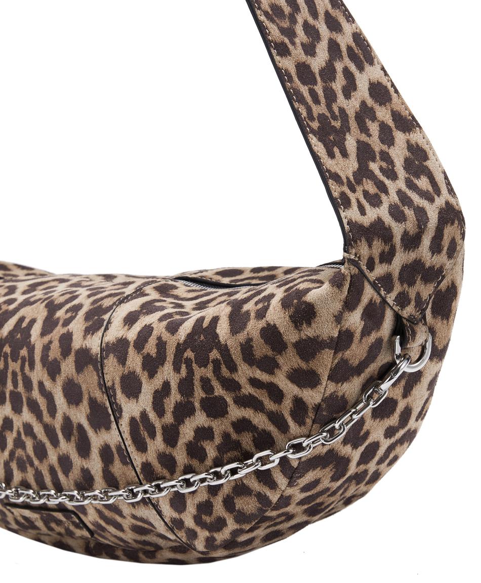Velourstasche Leoprint Les Visionnaires Zoe Cozy Chain