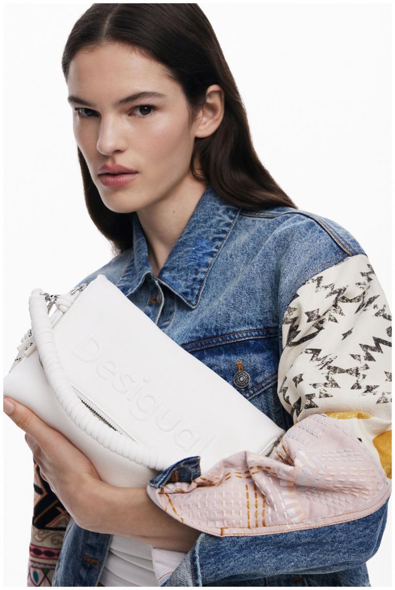 Venecia 3.0 Desigual Damentasche Überschlag ecru Crossover