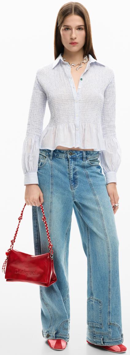 Venecia 4.0 auffällige Umhängetasche Desigual Carmin Flechtriemen rot