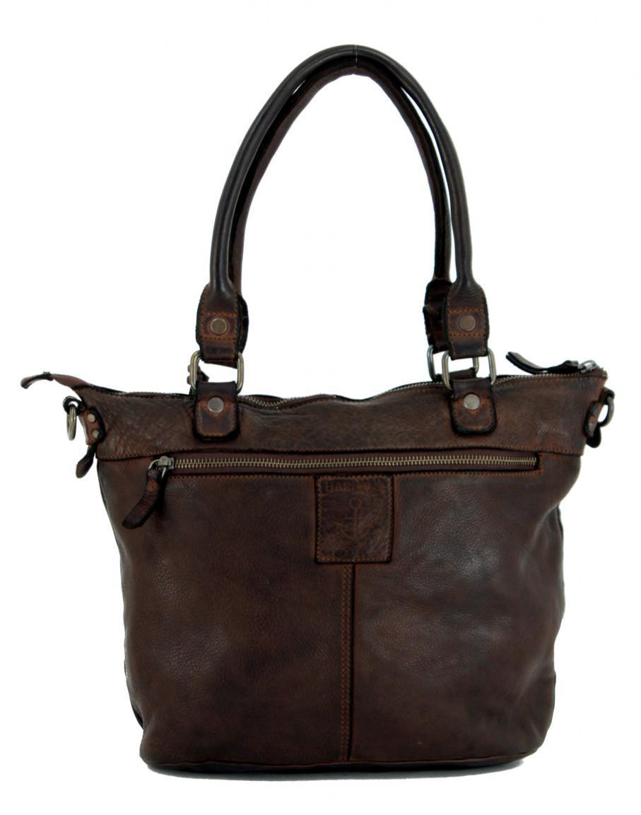 Vintage Ledertasche Philine Harbour2nd New Lines Cognac Braun Kurzgriff