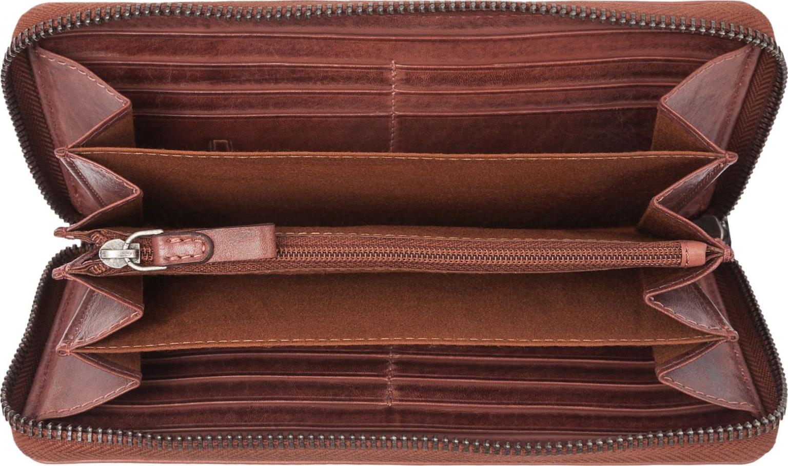 Vintagebörse Damen Camel Active Sullana Long Zip Wallet Red Leather