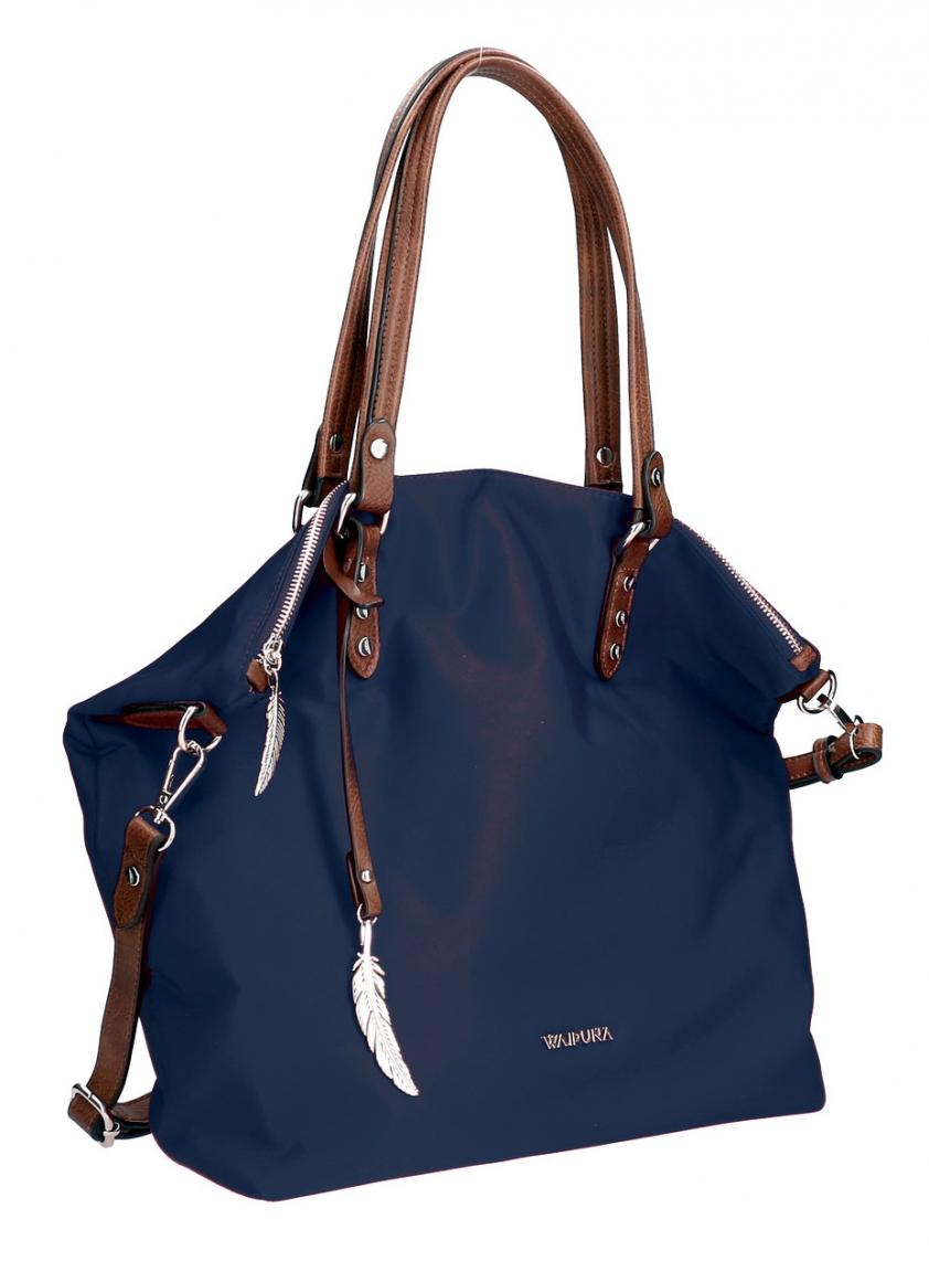 Waipuna große Perlontasche Shopper Kanalana dunkelblau Bags & more