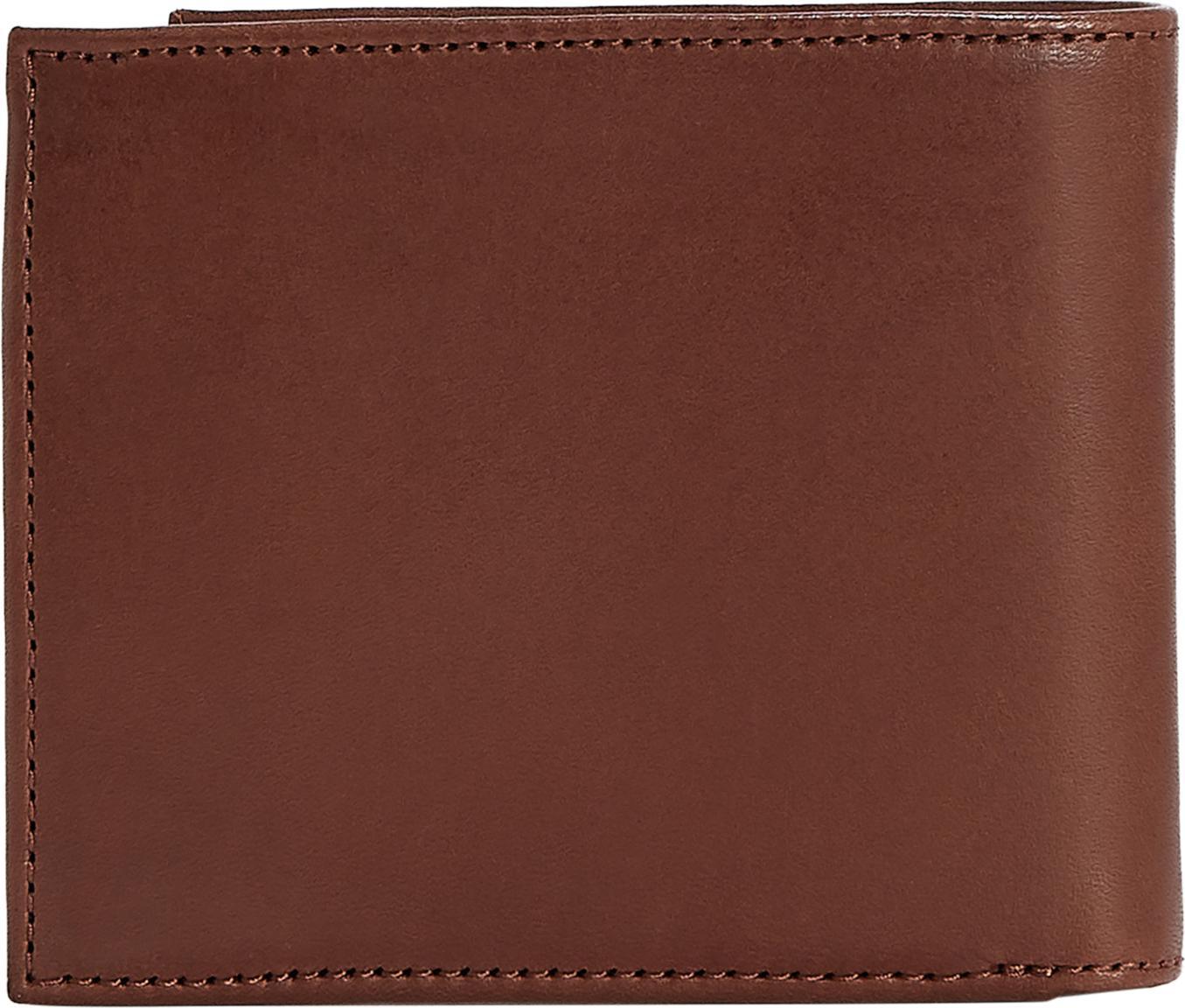 Wallet Man Tommy Hilfiger Casual Leather CC Flap and Coin Dark Tan Rotbraun