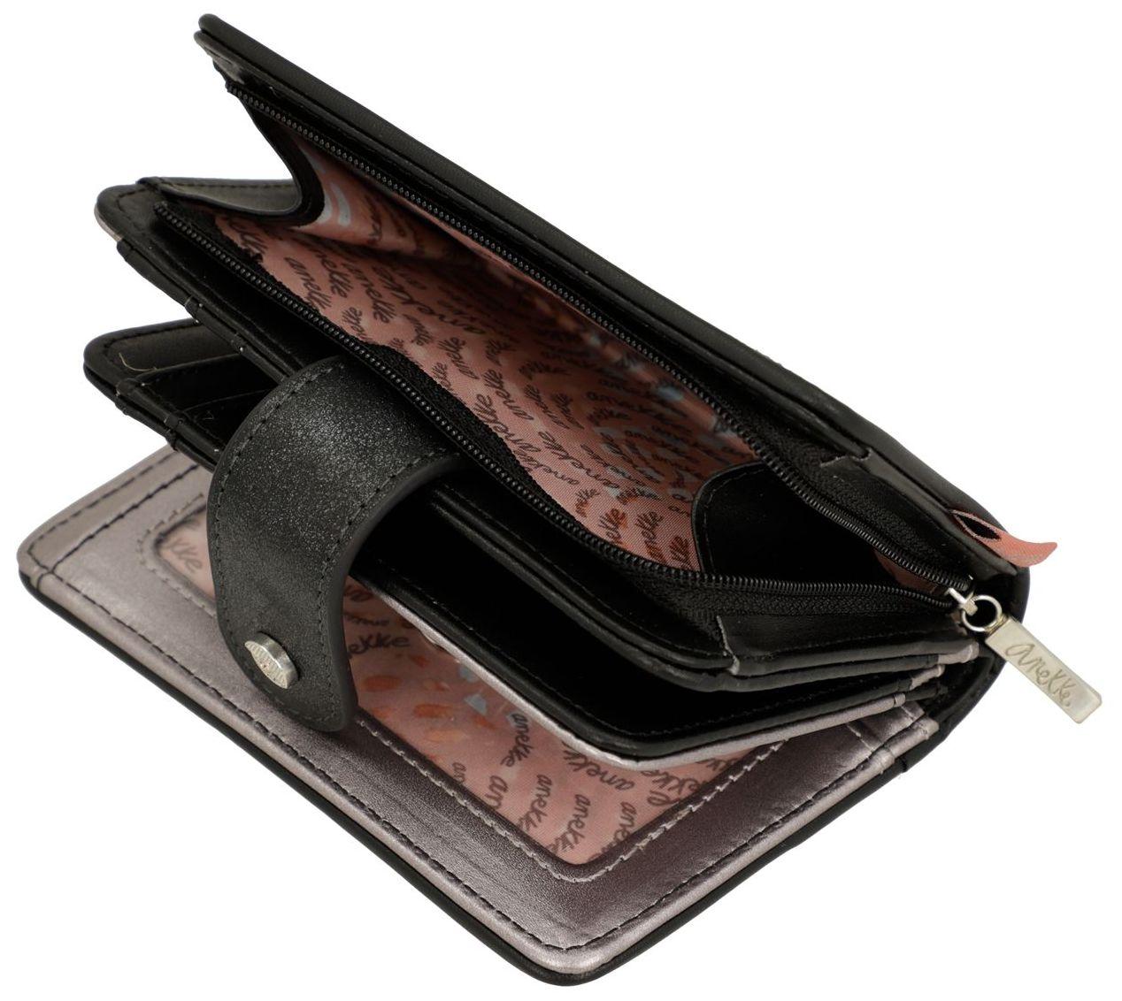 Wallet Women Anekke Peace and Love Nature Sixties Black and White
