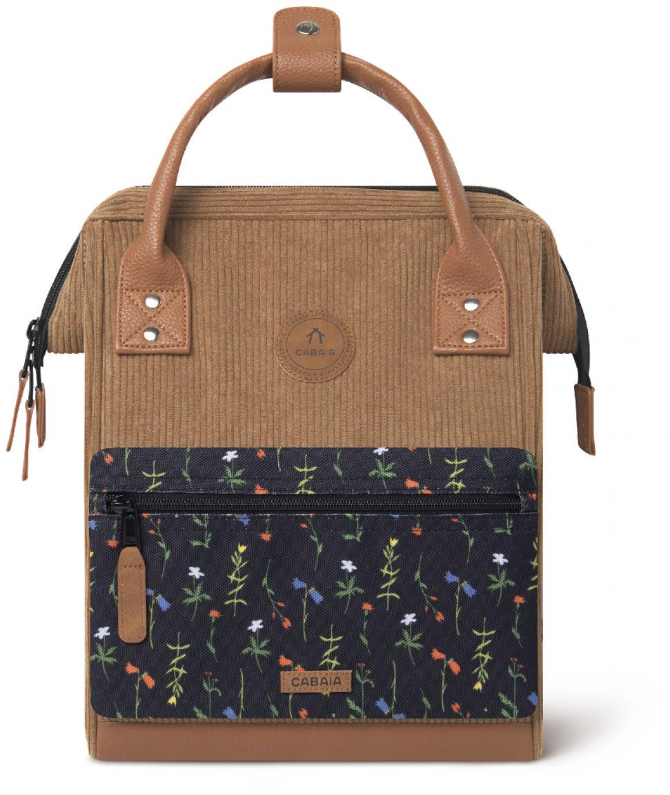 Wanderrucksack Small Cabaia braun Cordsamt Adventurer Fronttasche Dubai
