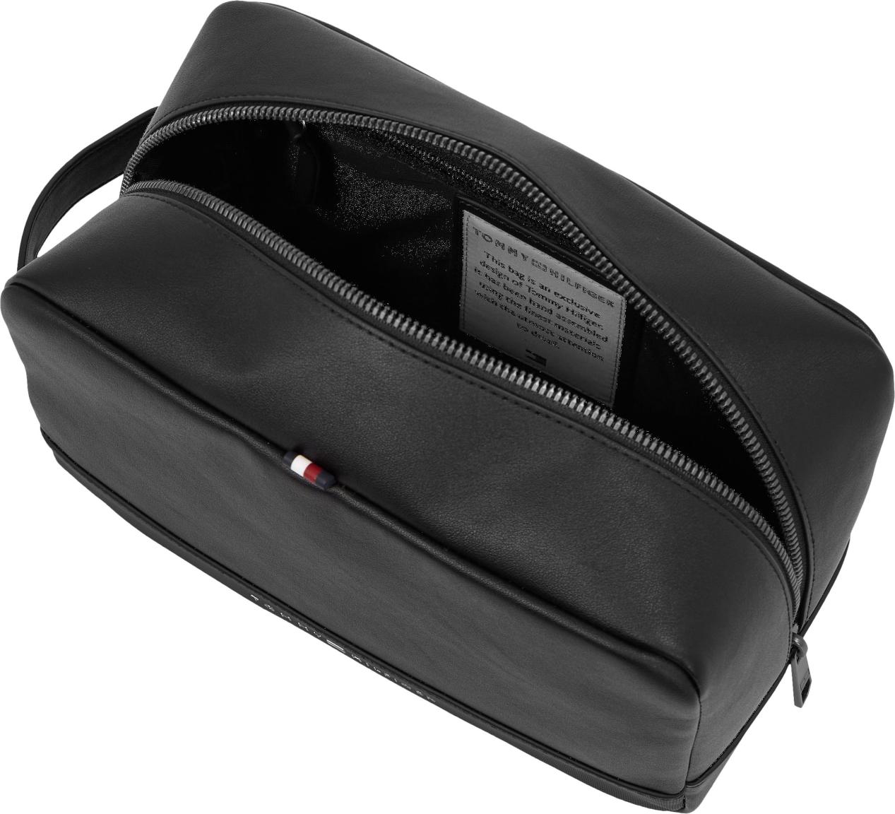 Washbag Tommy Hilfiger Essential Lederimitat schwarz