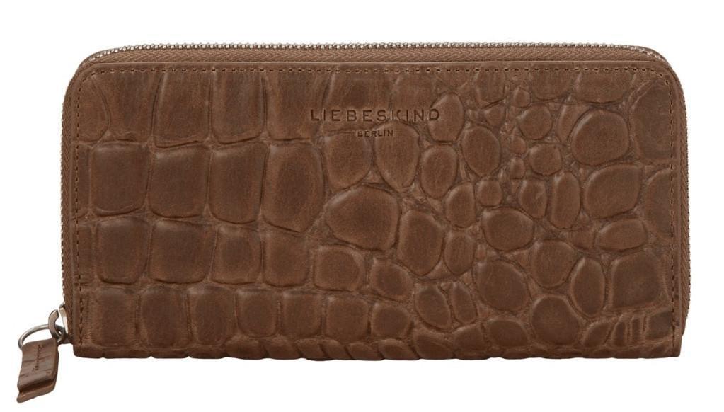 Waxy Croco ALGigiPS9 Taupe braun geprägt RFID Geldbörse