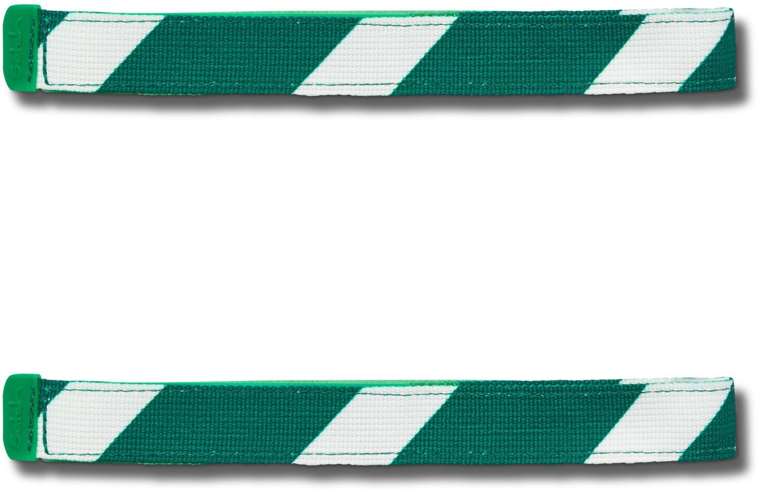 Wechselbänder für Satch Pack Swaps Green & White mit Klettverschluss grün
