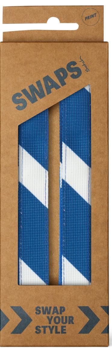 Wechselbänder mit Klettverschluss Satch Pack blau weiß Swaps Blue & White