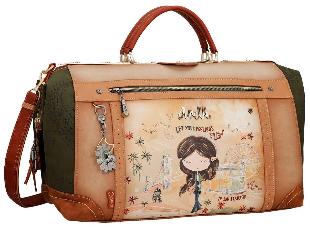 Weekender Anekke Peace and Love Camel Flowerpower 60s Hippie