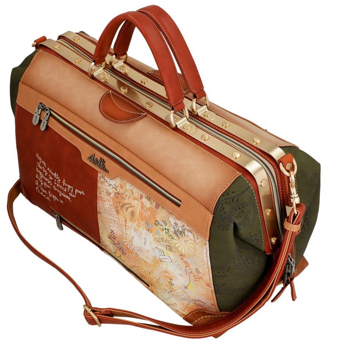 Weekender Anekke Peace and Love Camel Flowerpower 60s Hippie