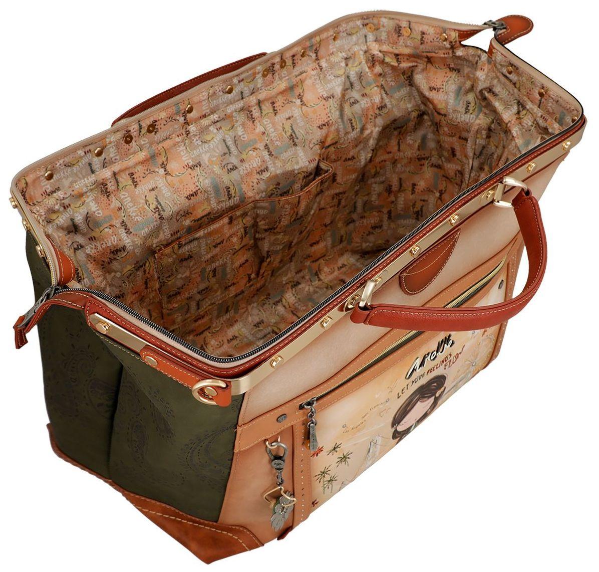Weekender Anekke Peace and Love Camel Flowerpower 60s Hippie
