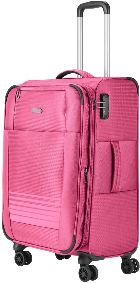 Weichgepäck Rollenkoffer erweiterbar pink Travelite Seaside M 66cm