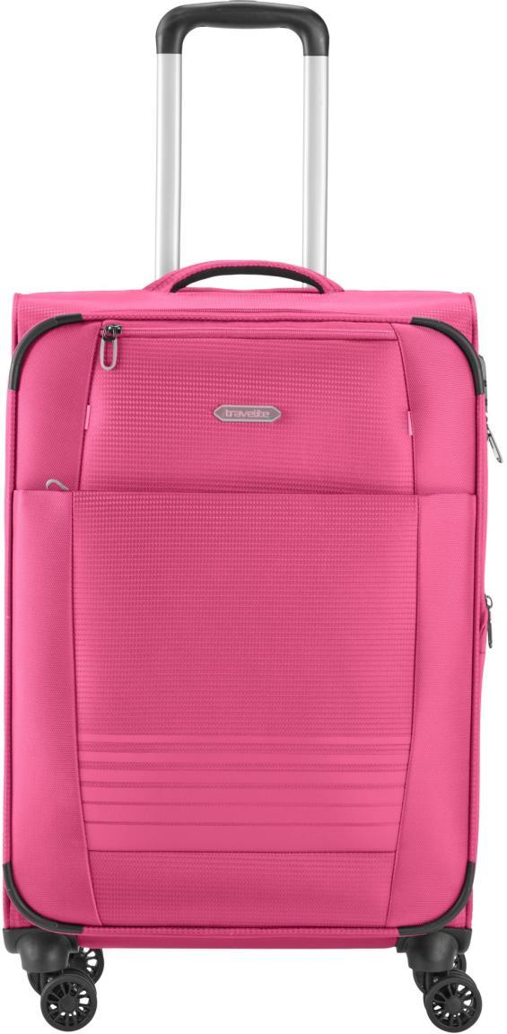 Weichgepäck Rollenkoffer erweiterbar pink Travelite Seaside M 66cm