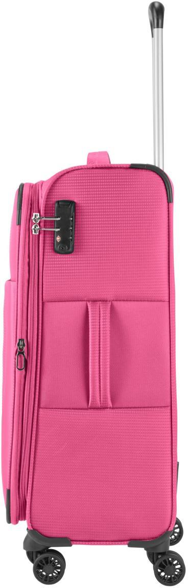 Weichgepäck Rollenkoffer erweiterbar pink Travelite Seaside M 66cm