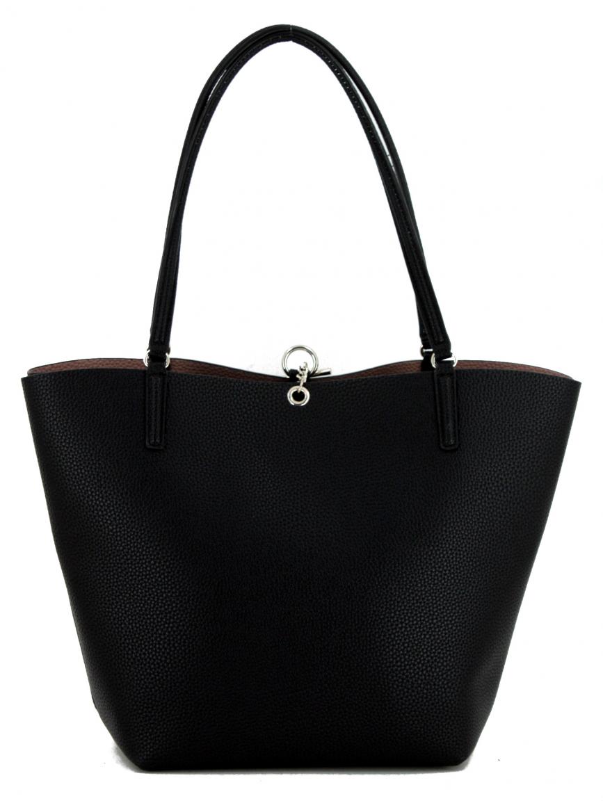 Wendetasche 2in1 Guess Alby extra Innentasche Orange Alloverprint Cognac