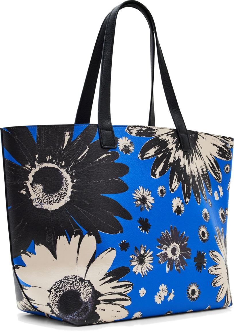 Wendetasche Desigual Shopper Namibia Pop Blau Blumendekor