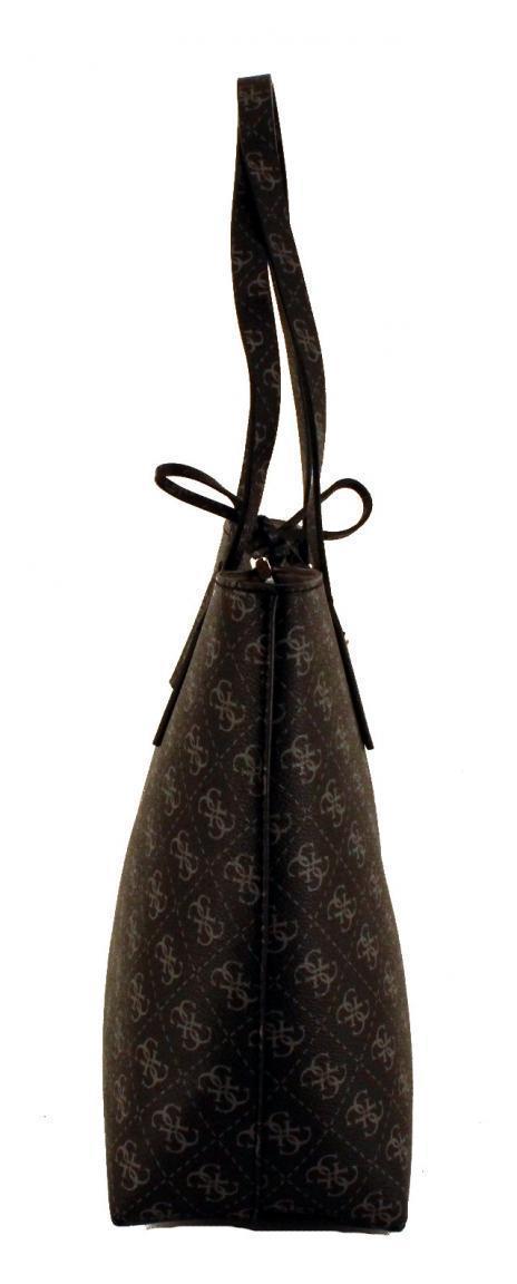 Wendetasche Guess Bobbi Tan Pearl beige perlweiß glänzend