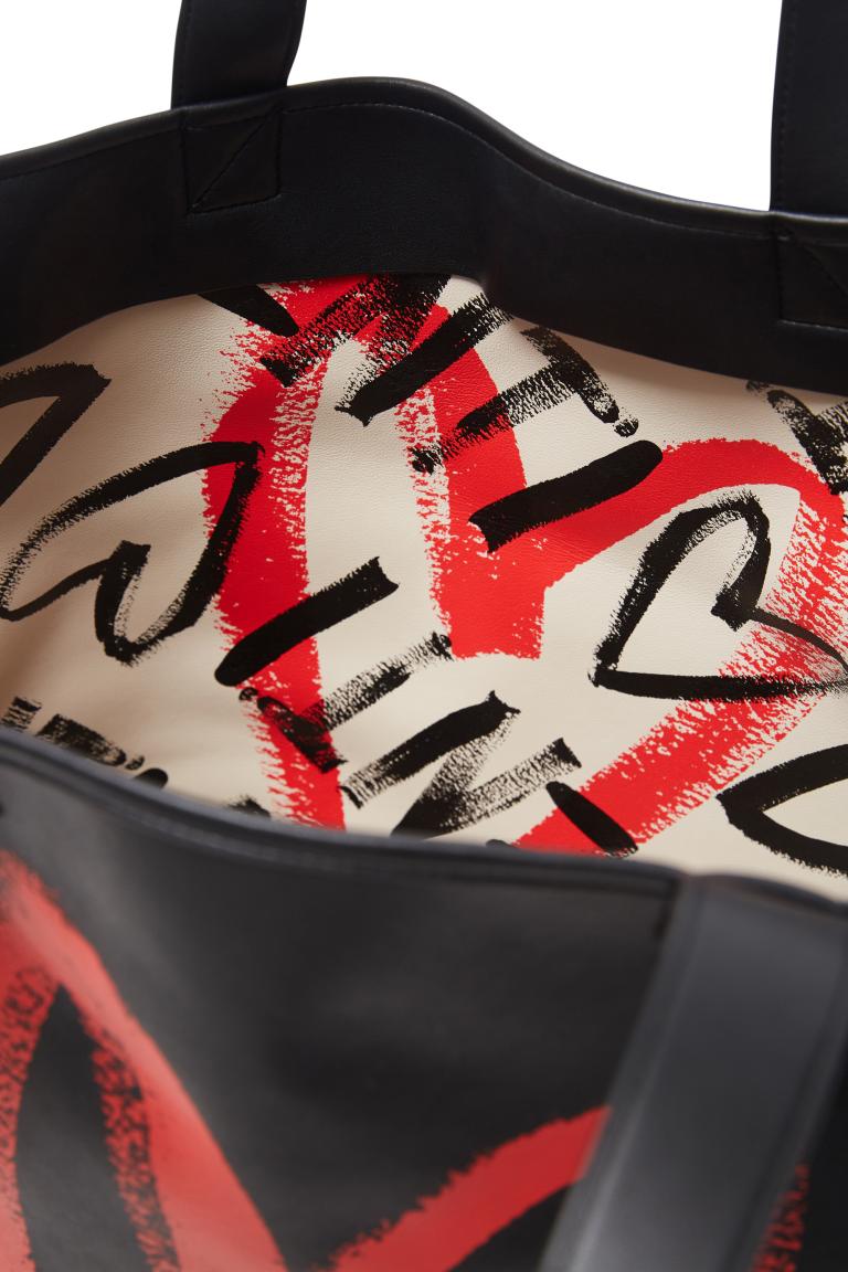 Wendetasche Herz schwarz rot beige Desigual Amasenti Namibia Reversible