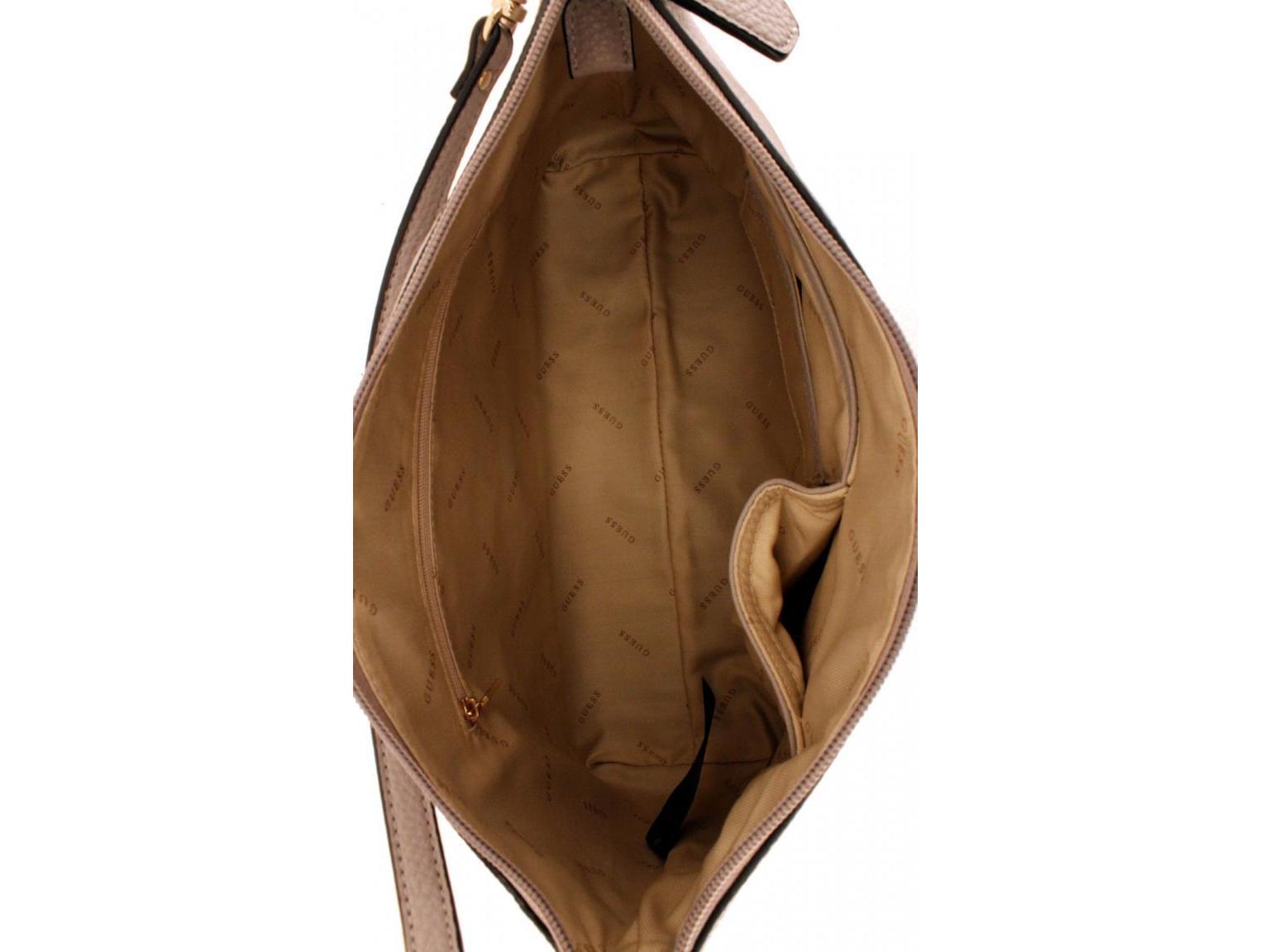 Wendetasche mit Pochette Guess Brenton Reversible Tote Dark Taupe