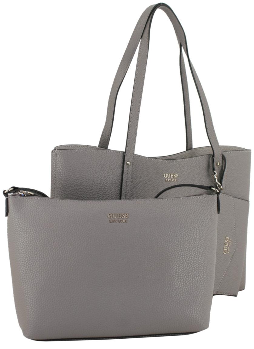 Wendetasche mit Pochette Guess Brenton Reversible Tote Dark Taupe