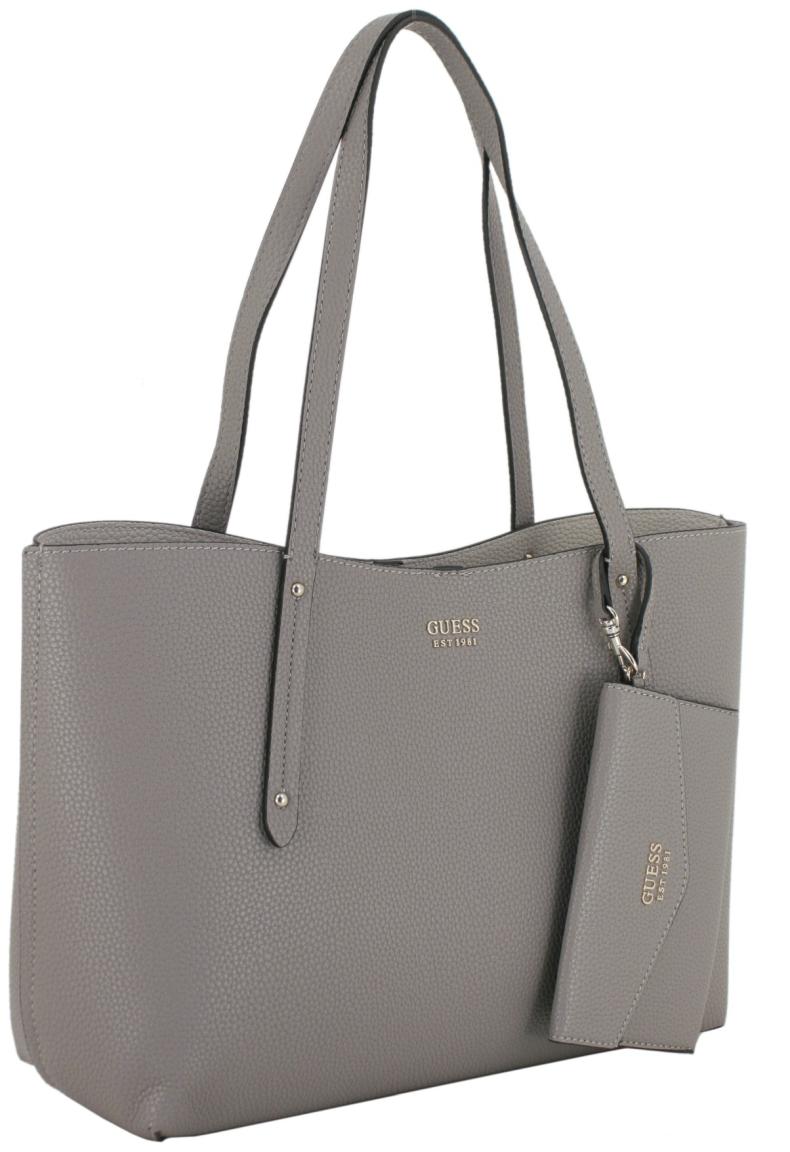 Wendetasche mit Pochette Guess Brenton Reversible Tote Dark Taupe