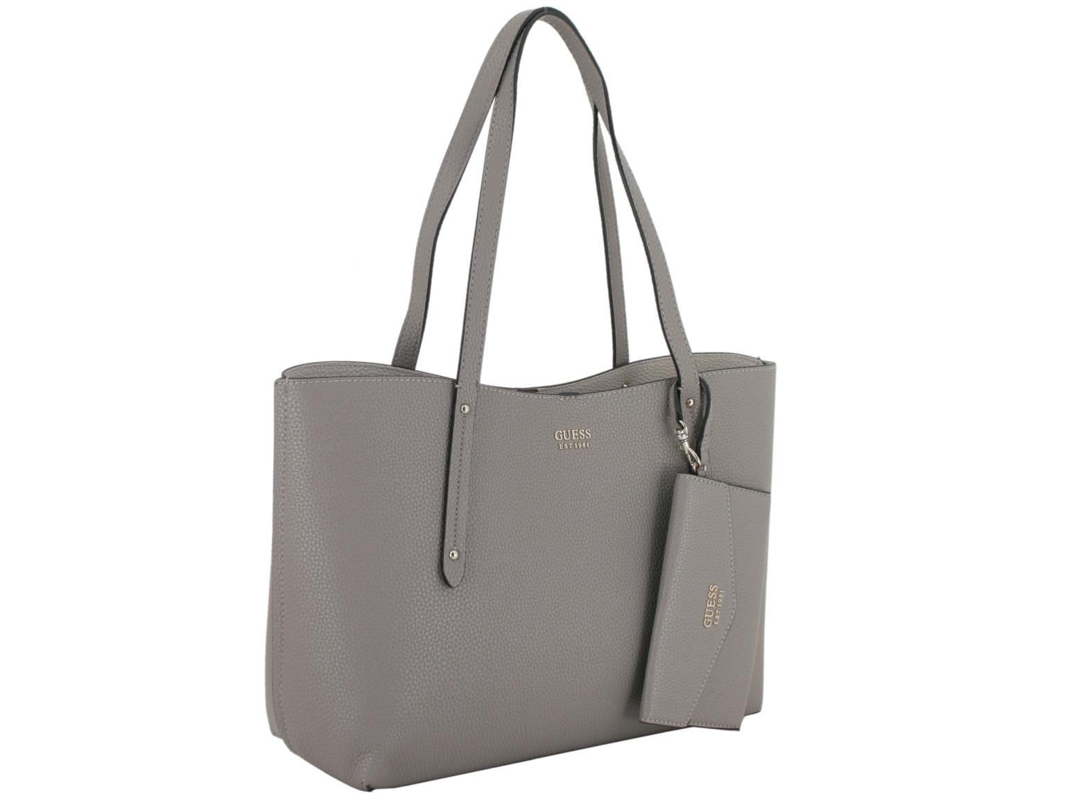 Wendetasche mit Pochette Guess Brenton Reversible Tote Dark Taupe