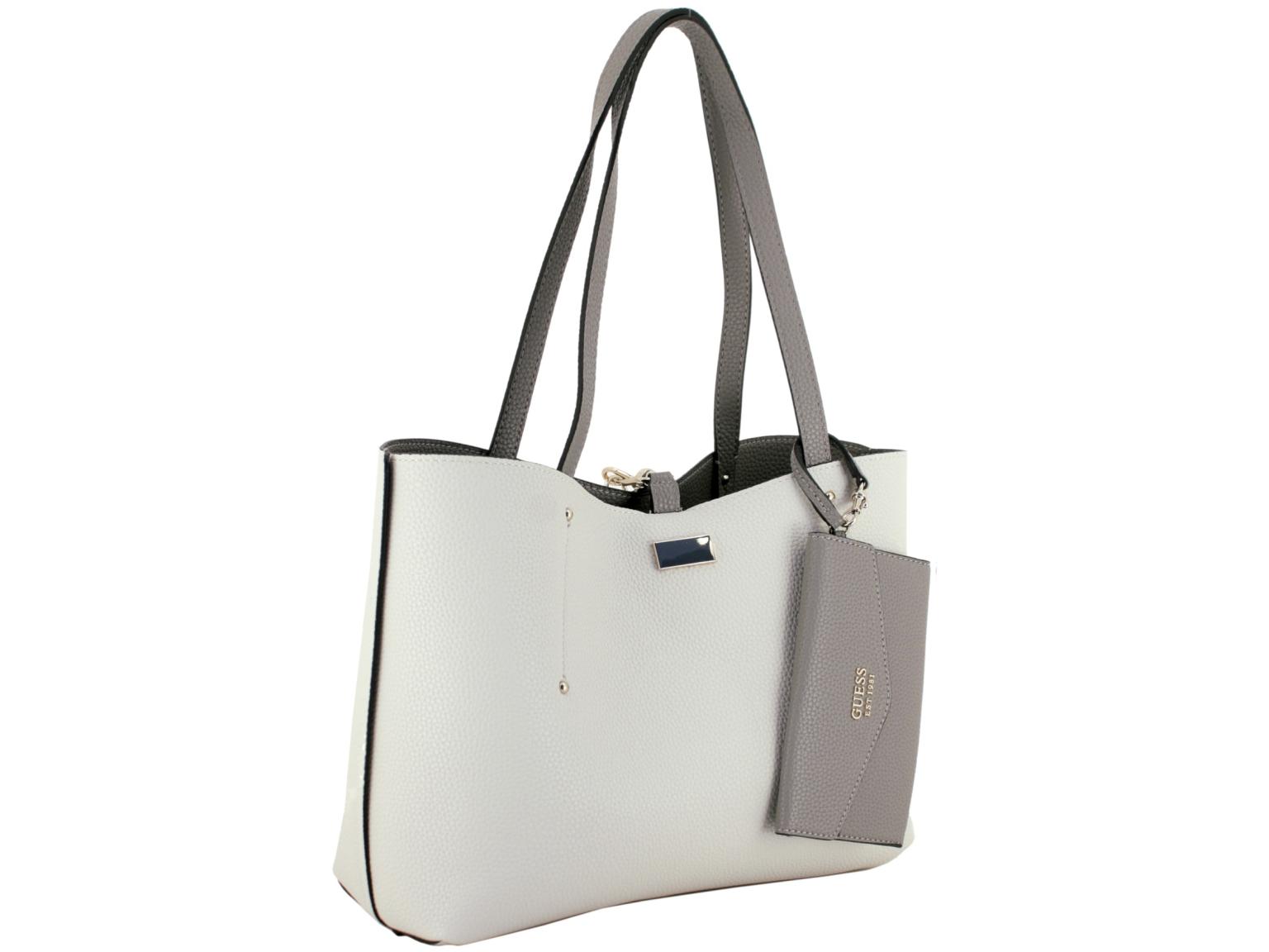 Wendetasche mit Pochette Guess Brenton Reversible Tote Dark Taupe