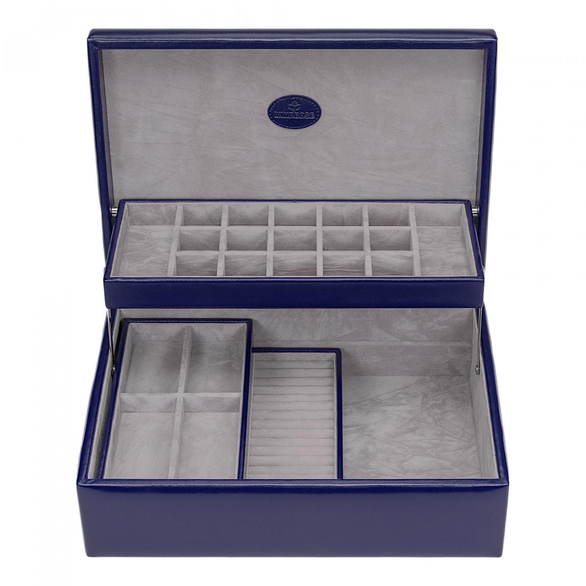 Windrose Merino Moda Charmbox Schmuckkassette dunkelblau 