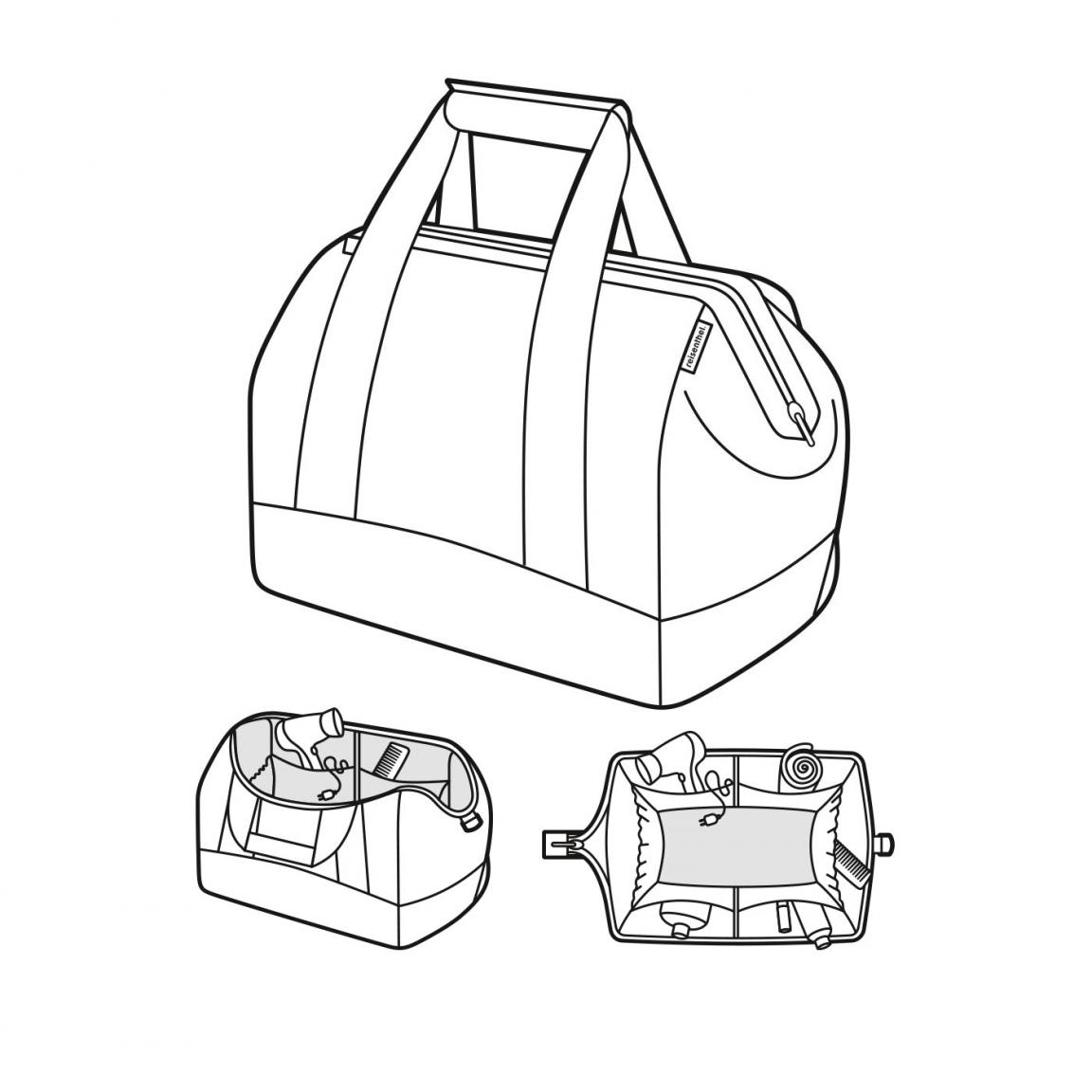 Wochenendtasche grau meliert Polsterung reisenthel Allrounder L Twist Silver