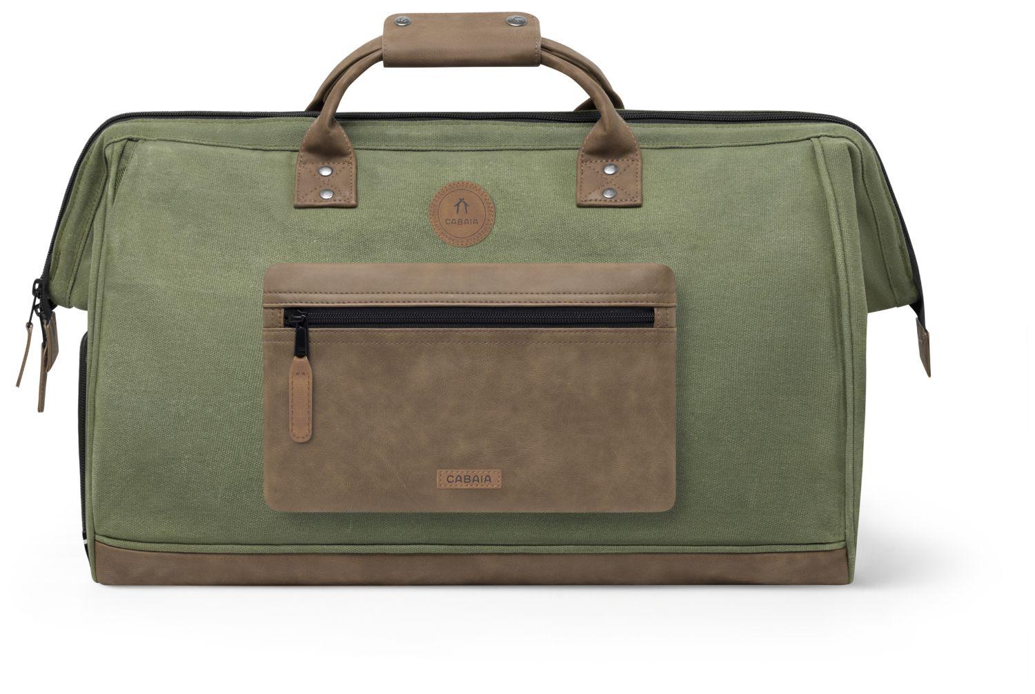 Wochenendtasche recycelt Cabaia Duffle grün Nicosia gewachst Canvas