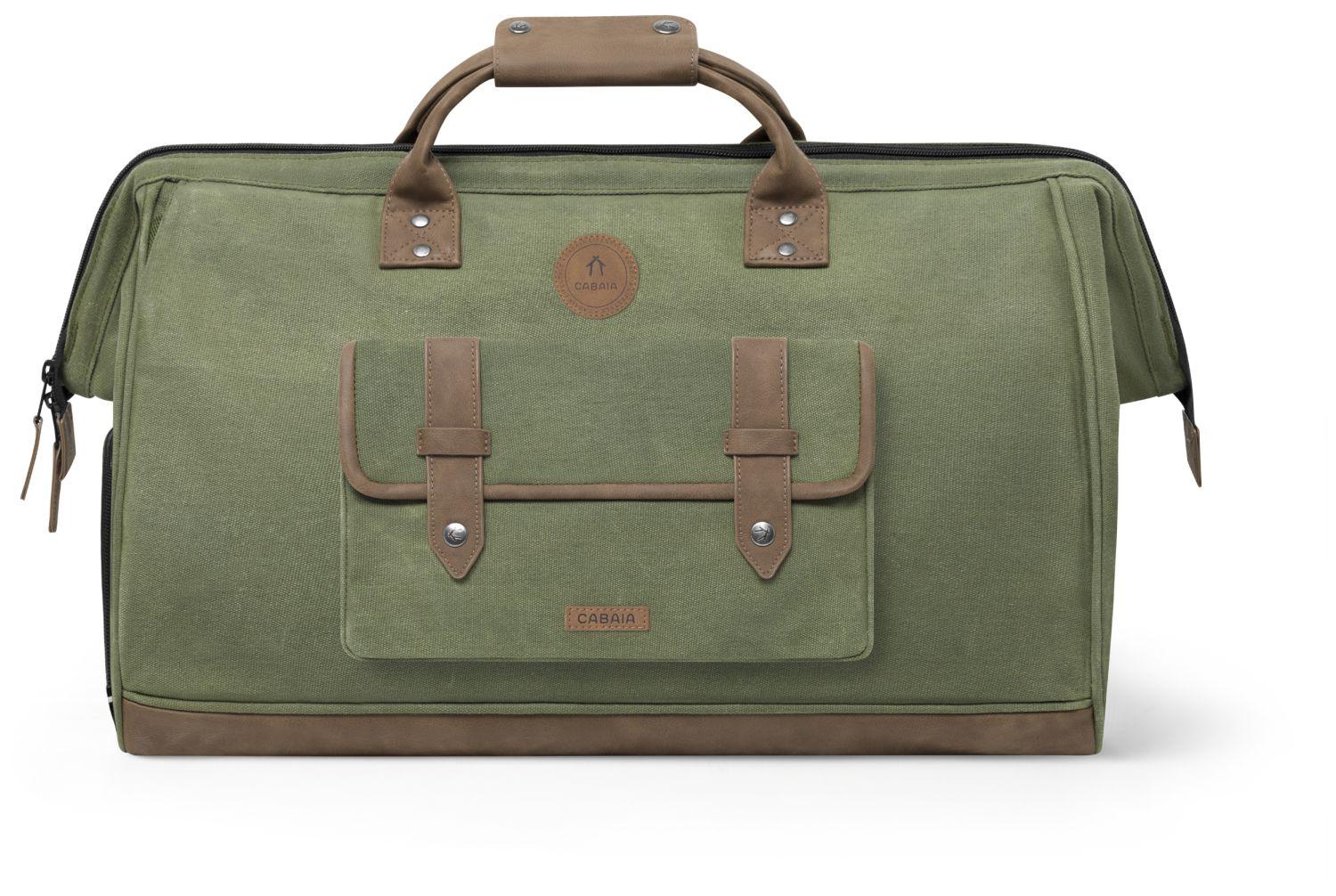 Wochenendtasche recycelt Cabaia Duffle grün Nicosia gewachst Canvas
