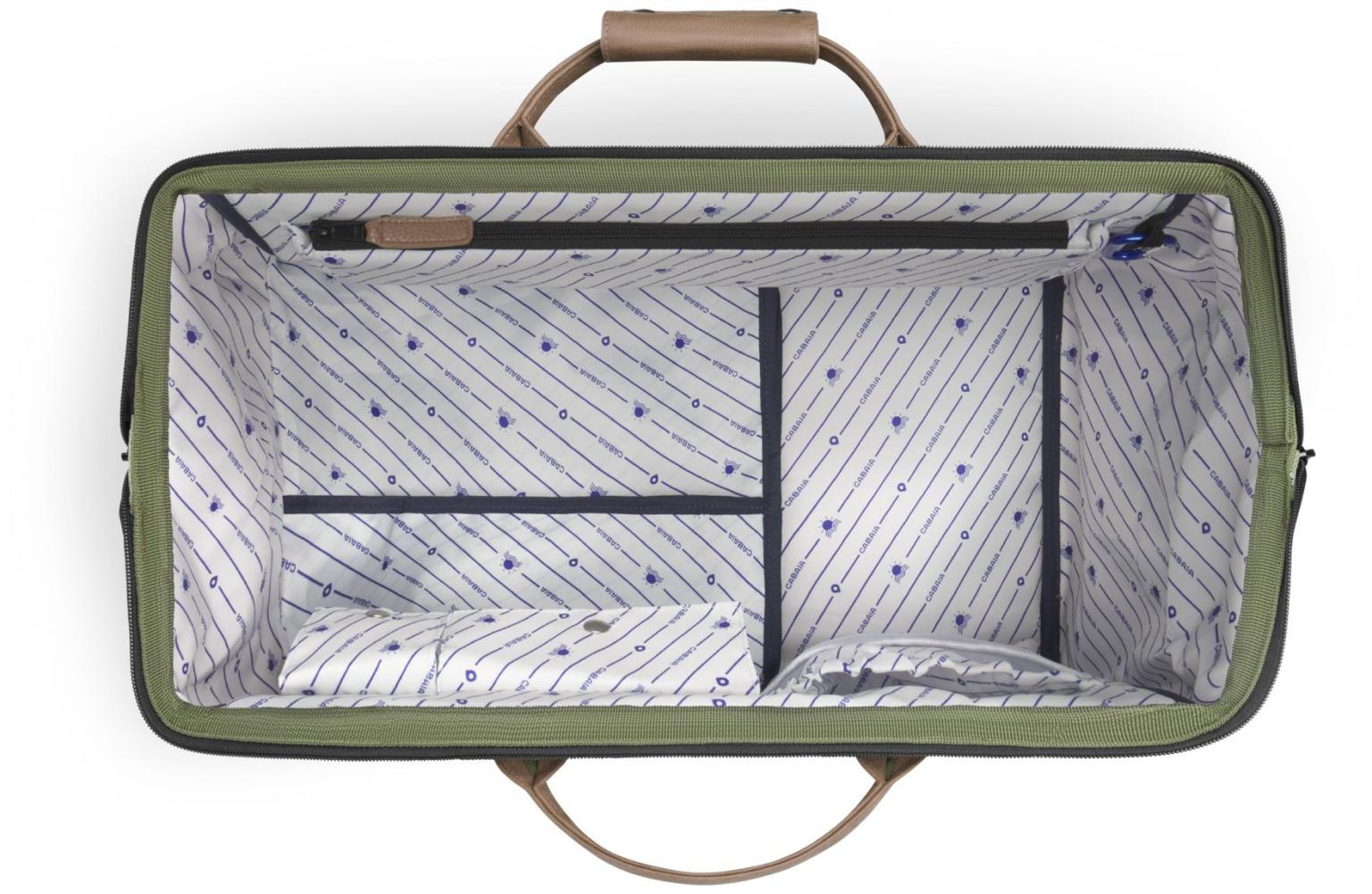 Wochenendtasche recycelt Cabaia Duffle grün Nicosia gewachst Canvas