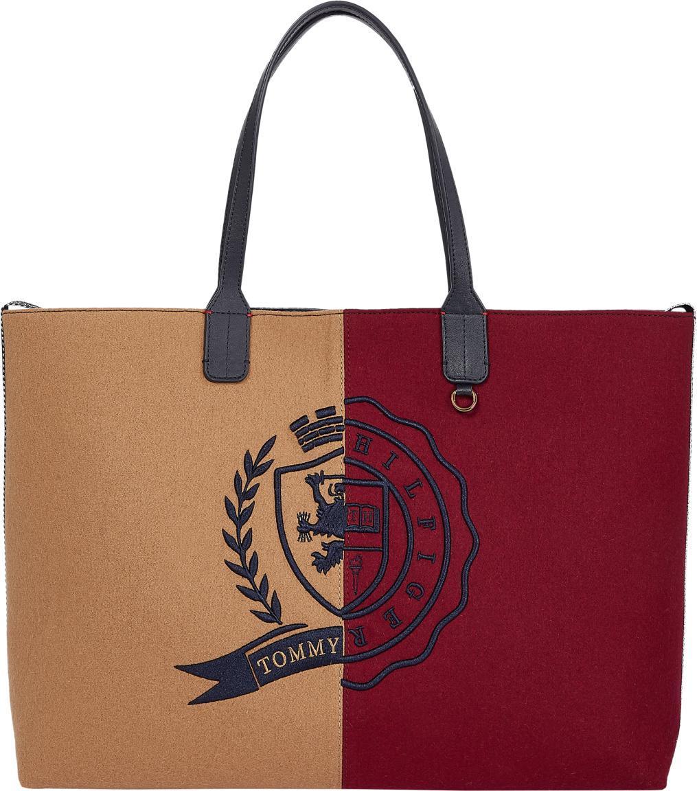 XXL Trend Shopper Filz Tommy Hilfiger Iconic Tommy Icons Tote zweifarbig Wappen Etui