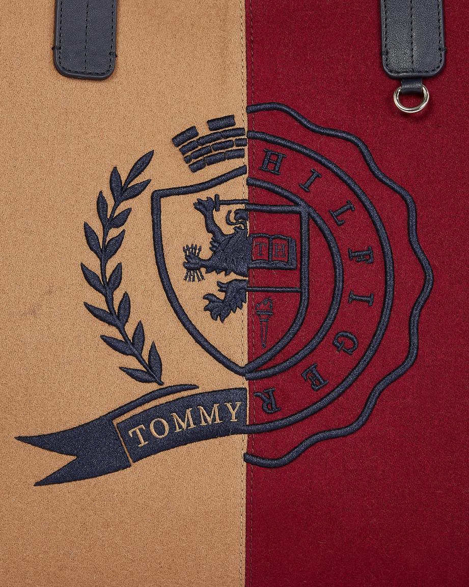 XXL Trend Shopper Filz Tommy Hilfiger Iconic Tommy Icons Tote zweifärbig Wappen Etui