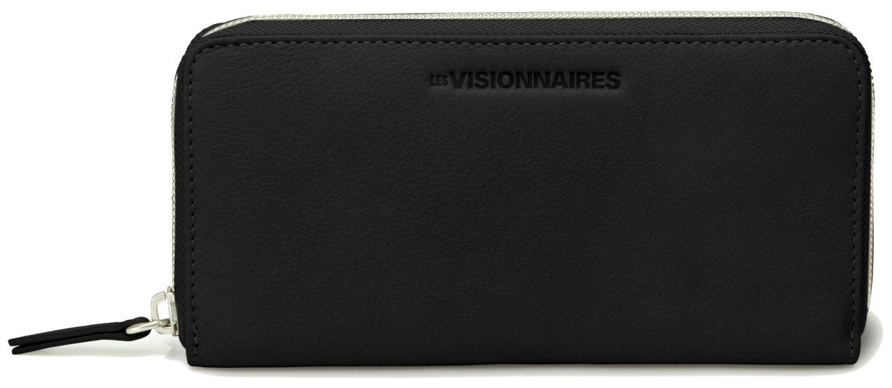 Zip Geldbörse klassisch schwarz Les Visionnaires Lily Soft Grainy