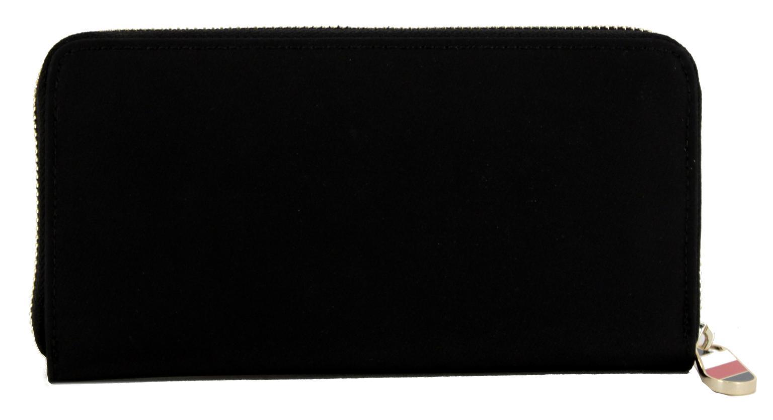 Ziparound Börse Tommy Hilfiger Poppy ST Large ZA Wallet Black Nylon