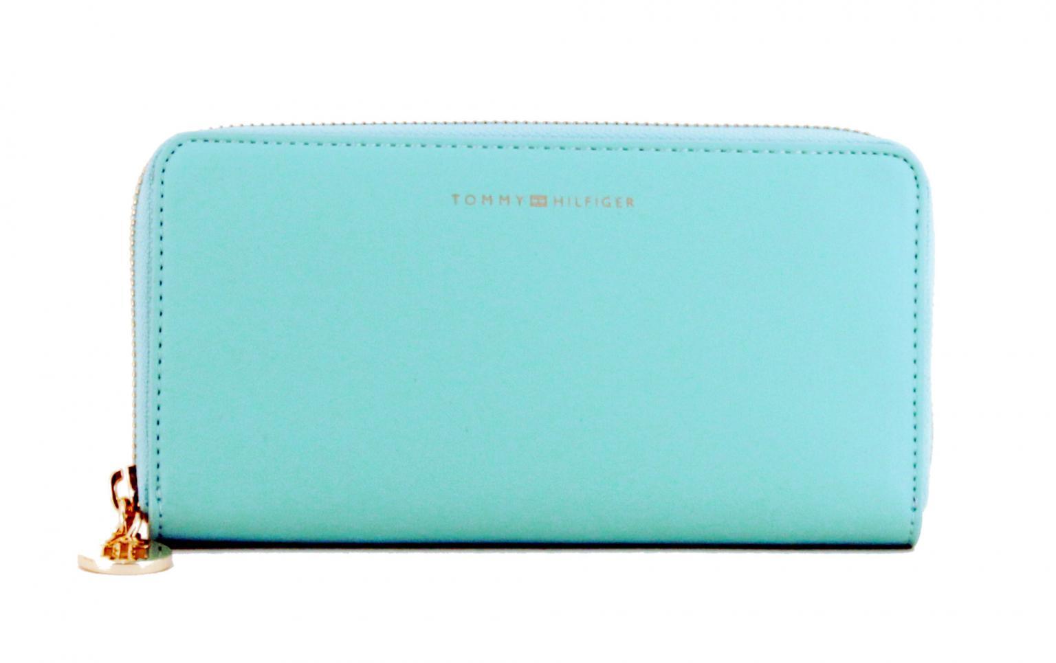 Ziparound Geldbörse Tommy Hilfiger Statement türkis Aqua Haze