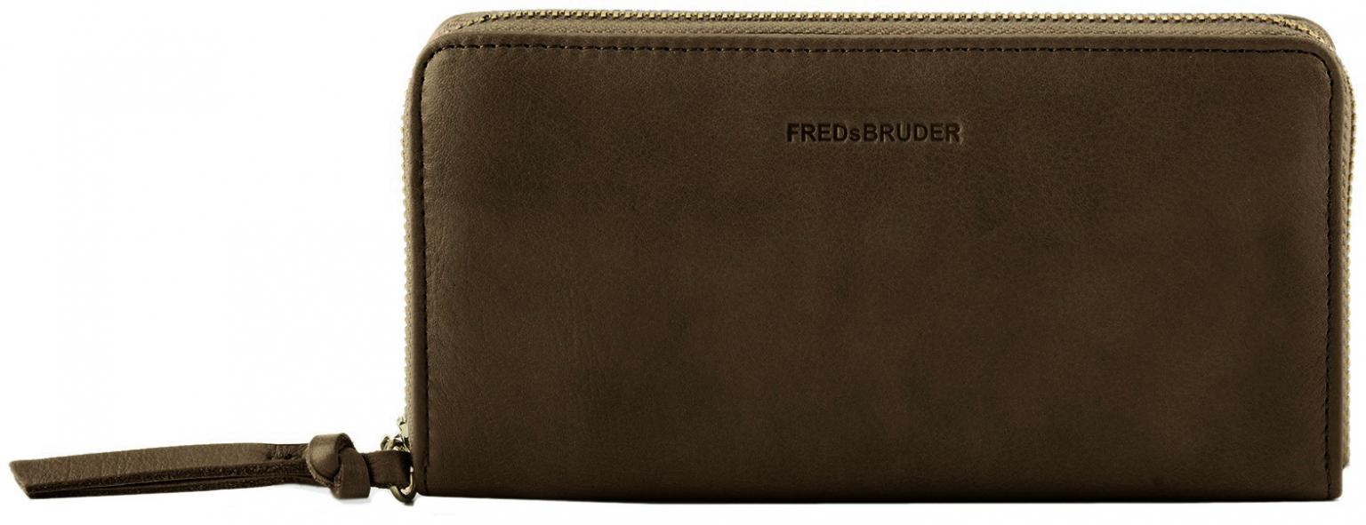Ziparound Geldbörse grünbraun Just Easy Long Wallet FREDsBRUDER Khaki Green