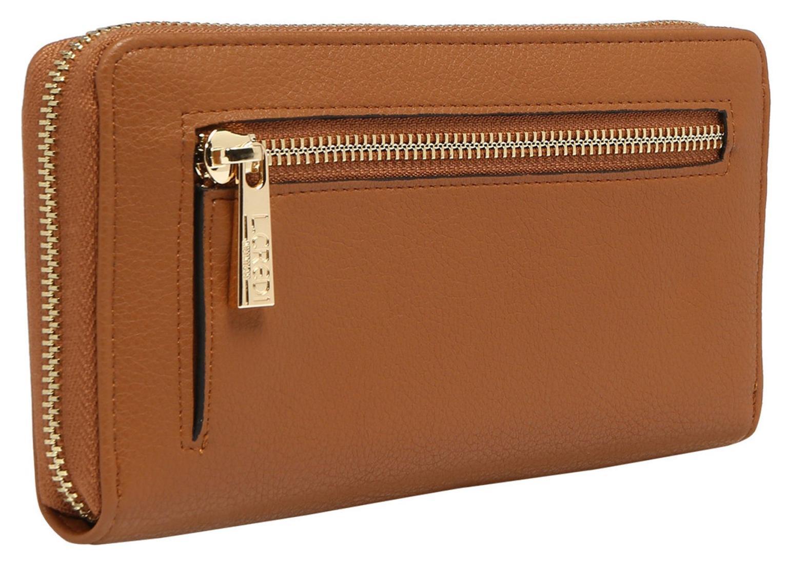 Zipbörse Filippa L.Credi Cognac Gold RFID