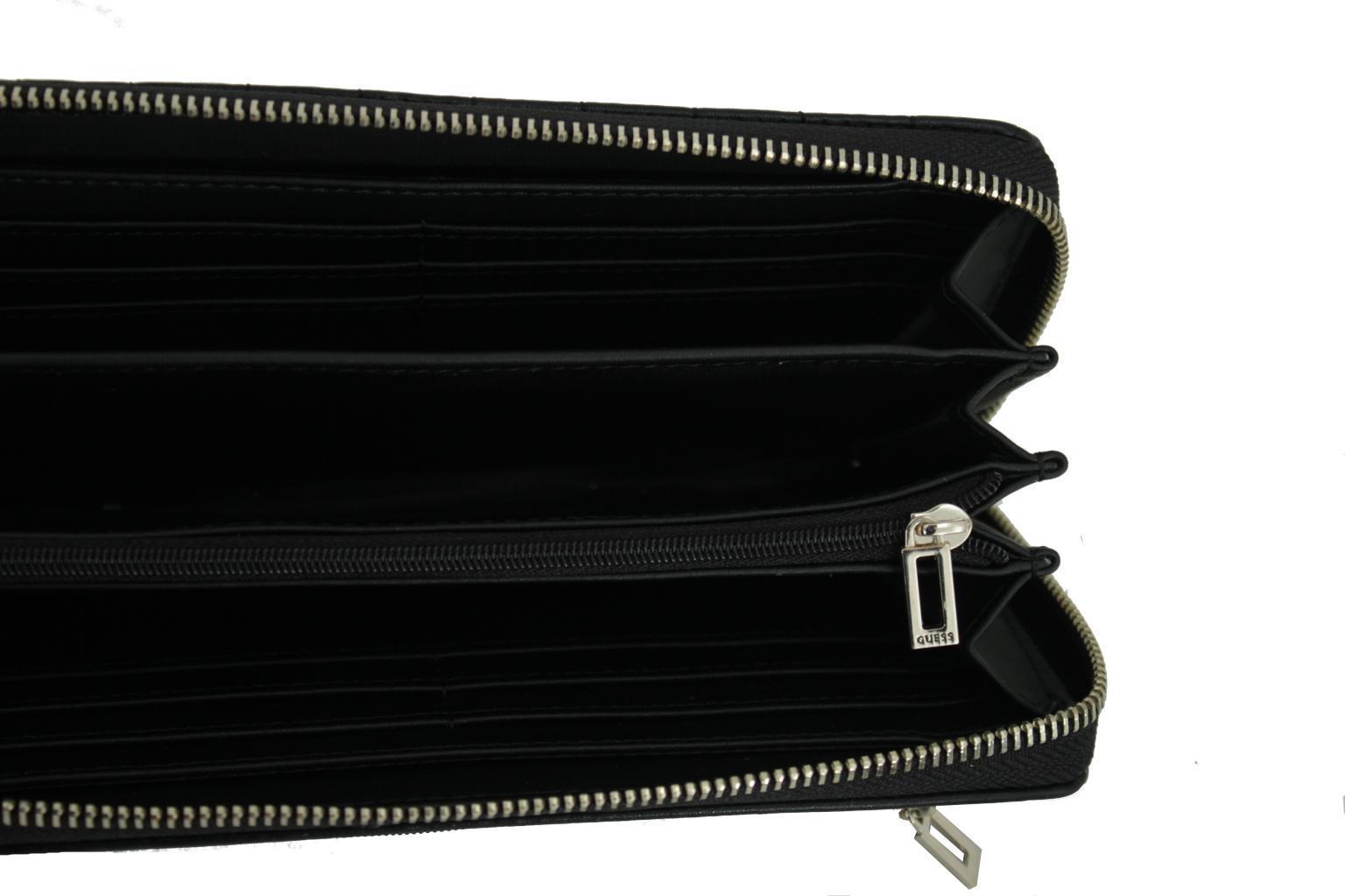 Zipbörse Guess Sandrine SLG Black Schwarz goldfarben