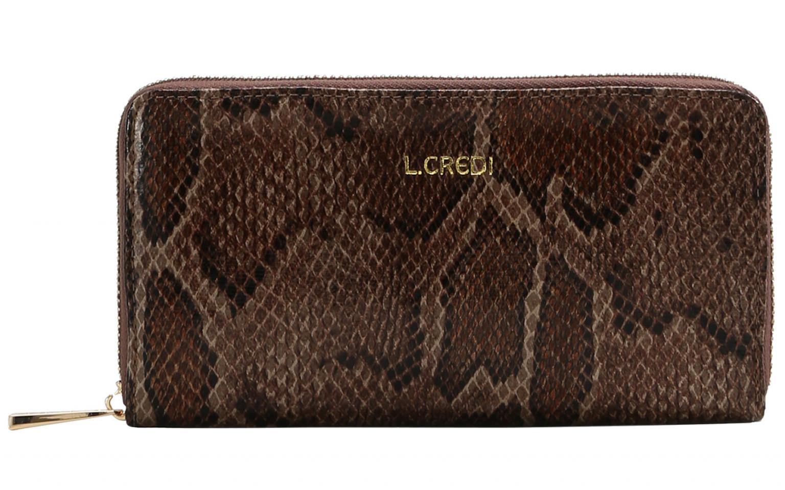 Zipbörse L.Credi Henna Schlangenoptik RFID