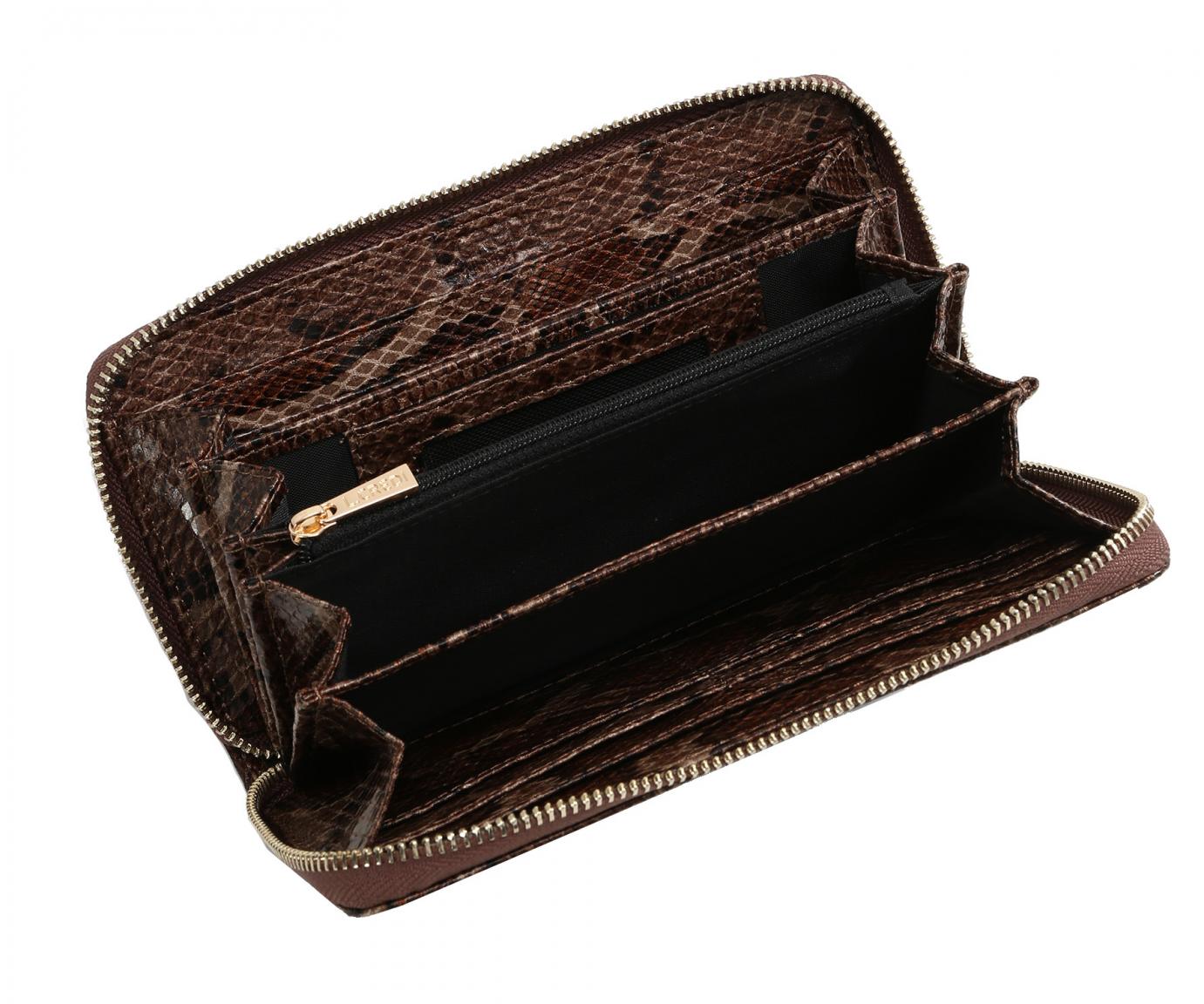 Zipbörse L.Credi Henna Schlangenoptik RFID