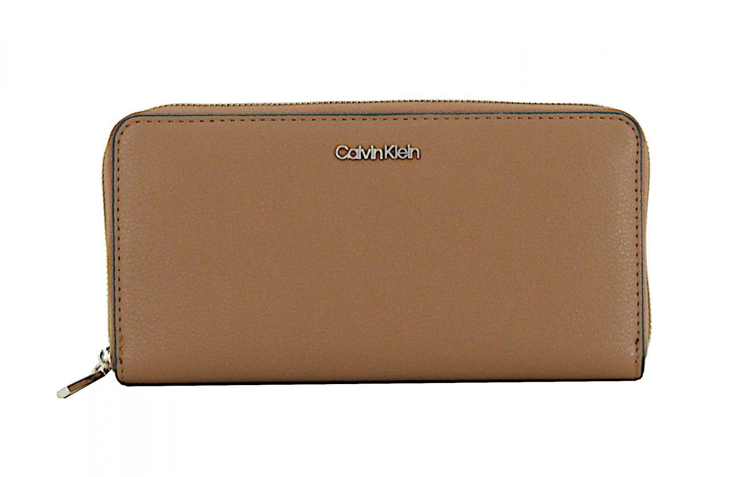Zipbörse Large Calvin Klein Must ZA Wallet LG Caramel RFID