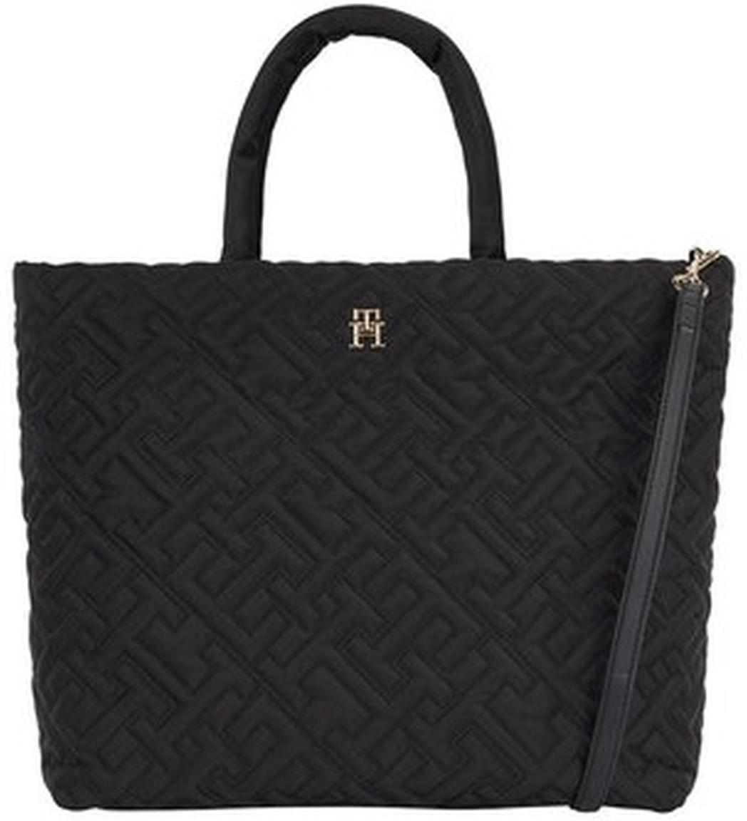 abgesteppte Kurzgrifftasche Tommy Hilfiger My Tommy Idol Tote Mono Black