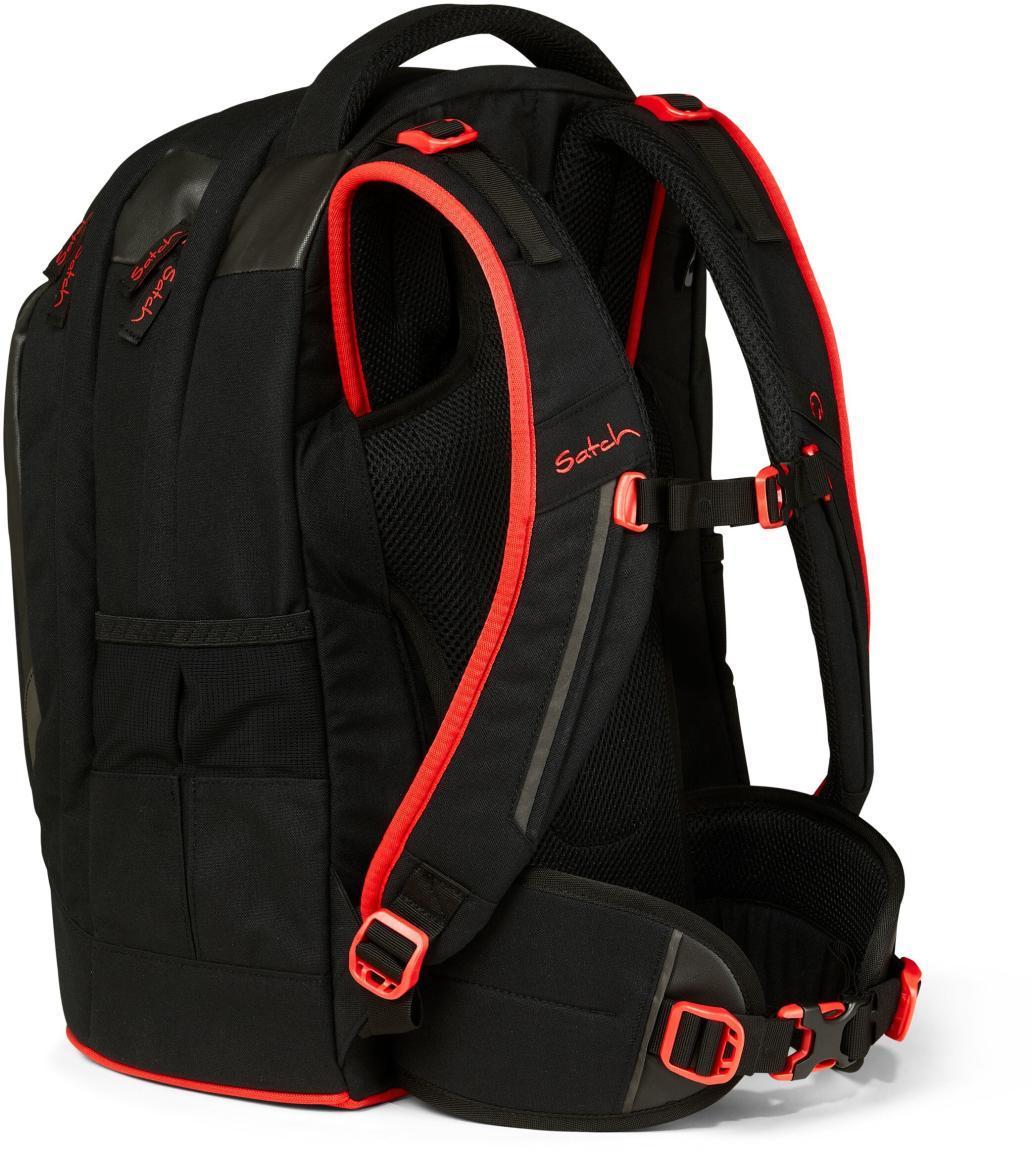 anpassbarer Schulrucksack Satch Pack Fire Phantom schwarz rot Ready to Swap