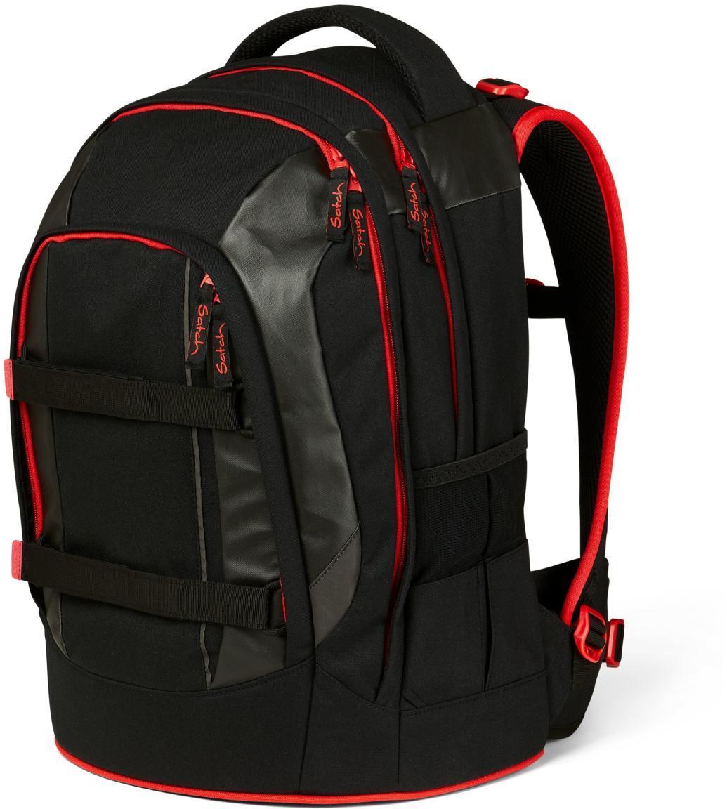 anpassbarer Schulrucksack Satch Pack Fire Phantom schwarz rot Ready to Swap