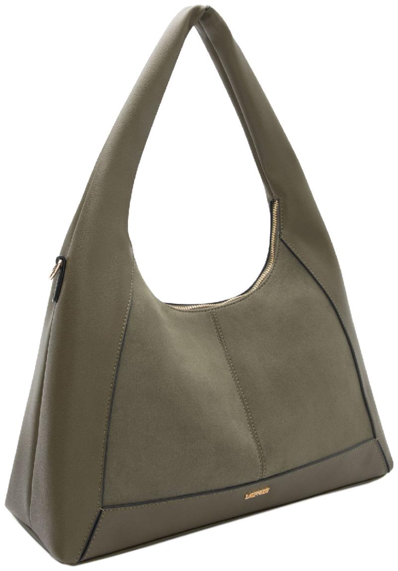 außergewöhnliche Beuteltasche L.Credi grün Palmira Velours