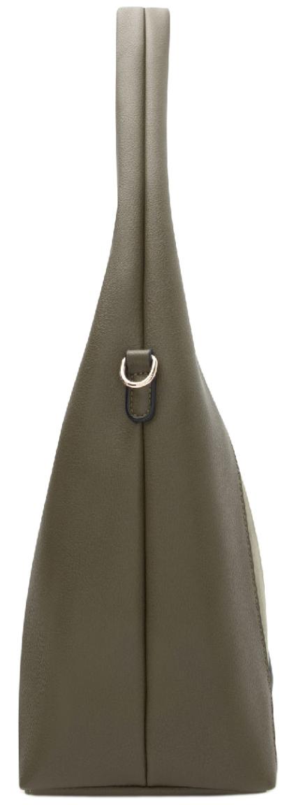 außergewöhnliche Beuteltasche L.Credi grün Palmira Velours