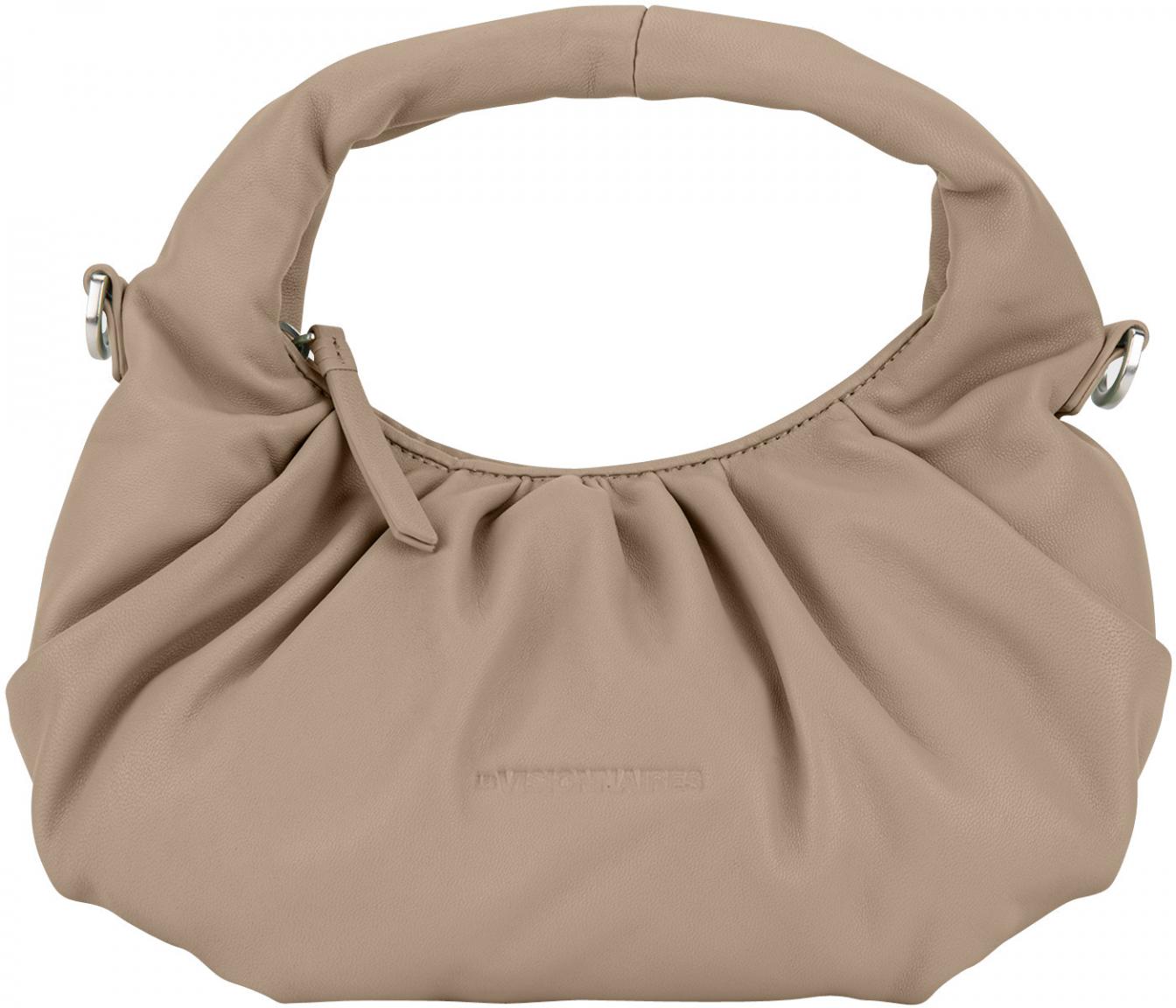 außergewöhnliche Pouch Greti Silky Cappuccino Beige Les Visionnaires